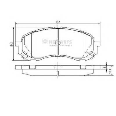 NIPPARTS N3607023 Комплект гальмівних колодок,