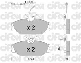 CIFAM 822-142-0 Комплект тормозных колодок,