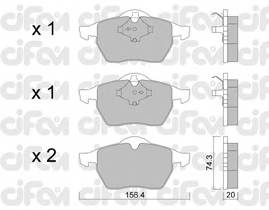 CIFAM 822-181-1 Комплект гальмівних колодок,