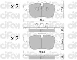 CIFAM 822-309-0 Комплект тормозных колодок,