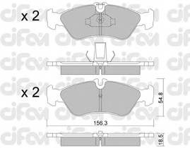 CIFAM 822-311-0 Комплект гальмівних колодок,