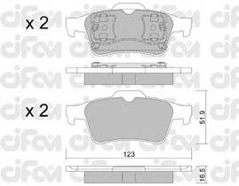 CIFAM 822-337-0 Комплект тормозных колодок,