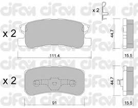 CIFAM 822-400-0 Комплект тормозных колодок,