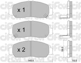 CIFAM 822-462-0 Комплект гальмівних колодок,