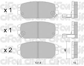 CIFAM 822-483-0 Комплект гальмівних колодок,