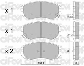 CIFAM 822-503-0 Комплект гальмівних колодок,