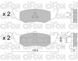 CIFAM 822-522-0 Комплект тормозных колодок,