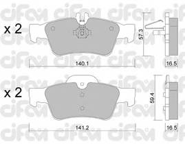 CIFAM 822-568-0 Комплект гальмівних колодок,