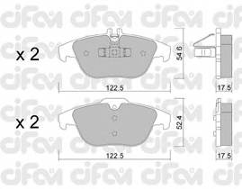 CIFAM 822-666-0 Комплект тормозных колодок,
