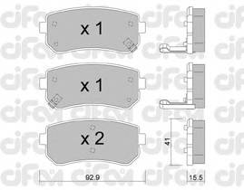 CIFAM 822-725-0 Комплект гальмівних колодок,