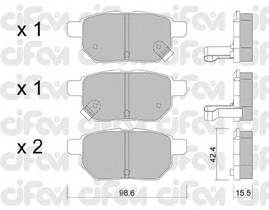 CIFAM 822-746-0 Комплект гальмівних колодок,