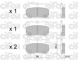 CIFAM 822-761-0 Комплект гальмівних колодок,