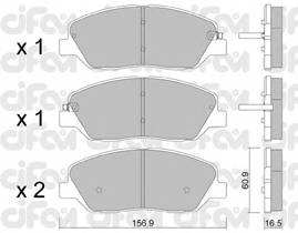 CIFAM 822-787-0 Комплект гальмівних колодок,