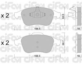 CIFAM 822-803-0 Комплект гальмівних колодок,