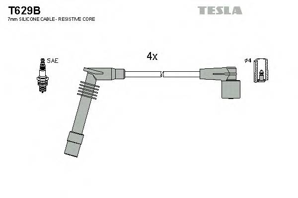 TESLA T629B Комплект дротів запалювання