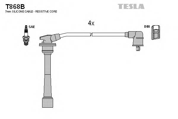 TESLA T868B Комплект проводов зажигания