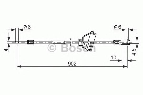 BOSCH 1 987 477 349 Трос, стоянкова гальмівна