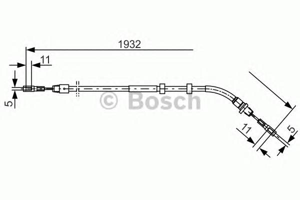 BOSCH 1 987 477 904 Трос, стояночная тормозная