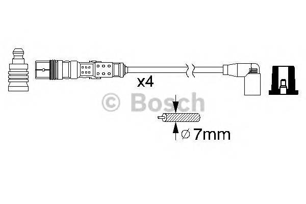 BOSCH 0 986 356 312 Комплект дротів запалювання