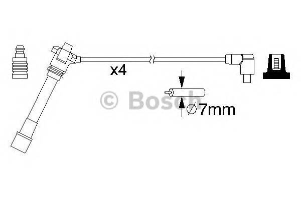 BOSCH 0 986 357 181 Комплект дротів запалювання