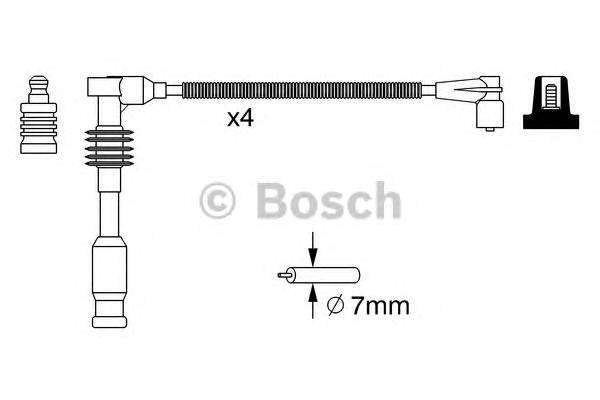 BOSCH 0 986 357 234 Комплект дротів запалювання