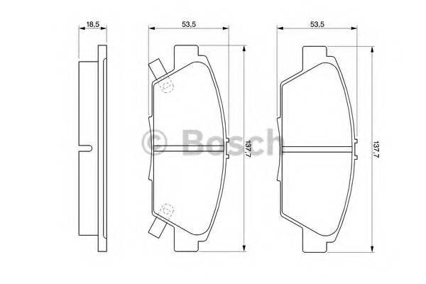 BOSCH 0 986 424 289 Комплект тормозных колодок,