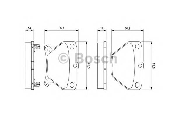 BOSCH 0 986 424 630 Комплект гальмівних колодок,