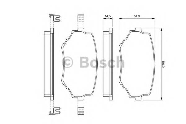 BOSCH 0 986 424 669 Комплект гальмівних колодок,