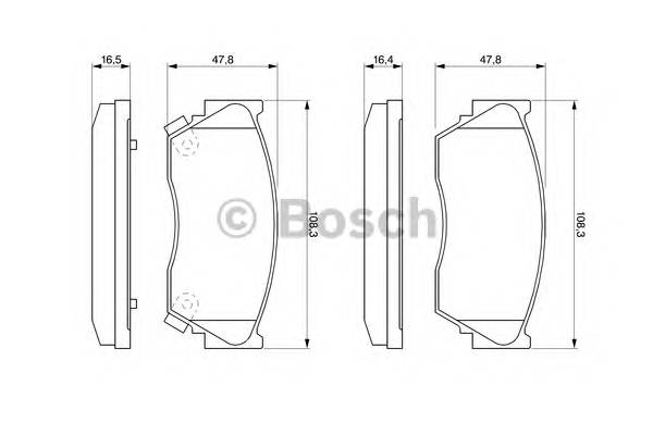 BOSCH 0 986 460 997 Комплект тормозных колодок,