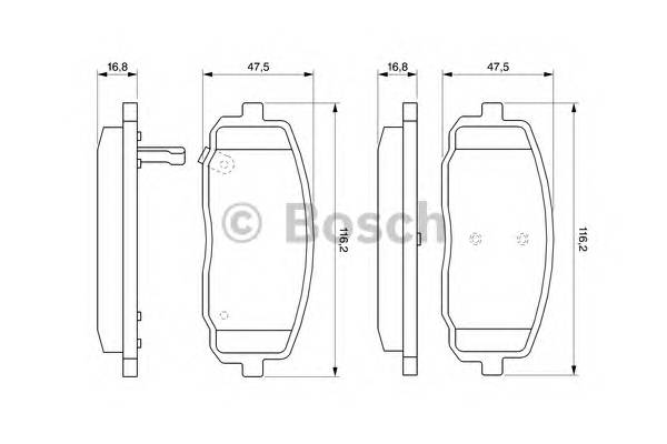 BOSCH 0 986 494 064 Комплект тормозных колодок,