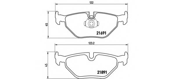 BREMBO P 06 023 Комплект тормозных колодок,