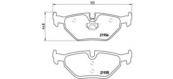 BREMBO P 06 025 Комплект гальмівних колодок,