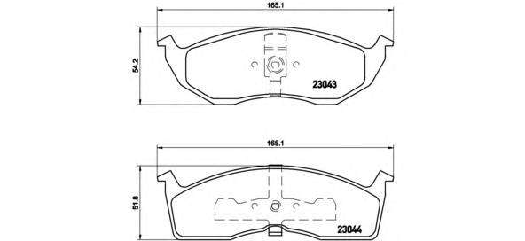 BREMBO P 11 008 Комплект гальмівних колодок,