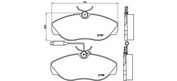 BREMBO P 23 068 Комплект тормозных колодок,