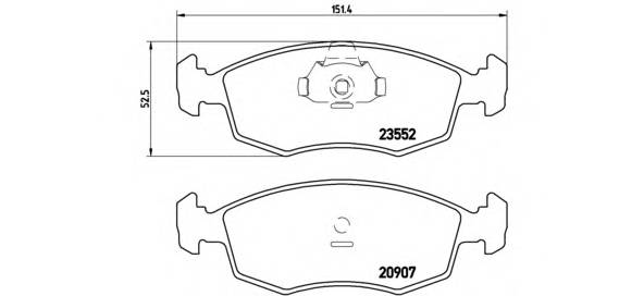 BREMBO P 23 079 Комплект гальмівних колодок,