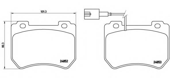 BREMBO P 23 129 Комплект тормозных колодок,