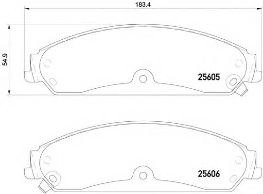 BREMBO P 23 149 Комплект гальмівних колодок,