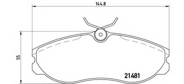 BREMBO P 24 039 Комплект гальмівних колодок,