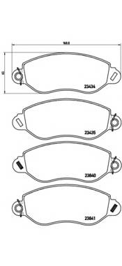 BREMBO P 24 053 Комплект гальмівних колодок,