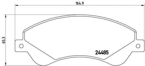 BREMBO P 24 065 Комплект тормозных колодок,