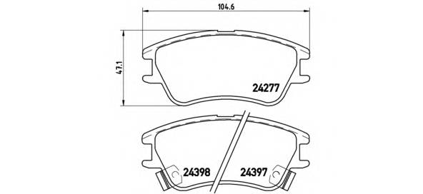 BREMBO P 30 027 Комплект гальмівних колодок,