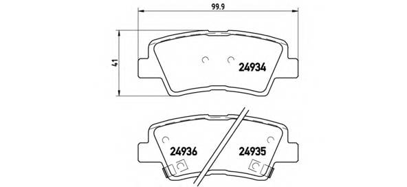 BREMBO P 30 047 Комплект гальмівних колодок,