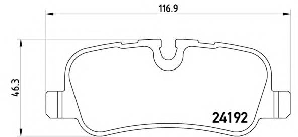 BREMBO P 44 013 Комплект тормозных колодок,