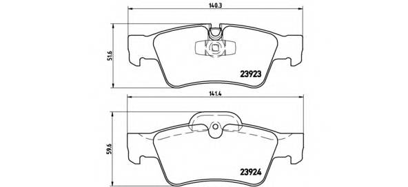 BREMBO P 50 064 Комплект тормозных колодок,