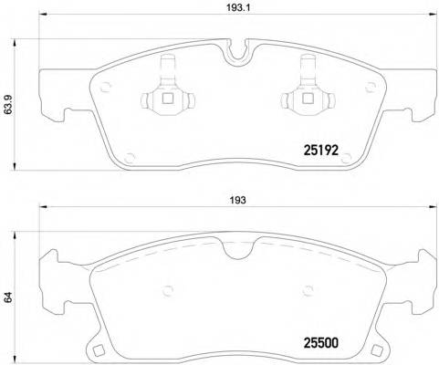 BREMBO P 50 108 Комплект гальмівних колодок,