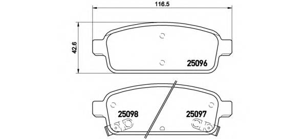 BREMBO P 59 080 Комплект тормозных колодок,