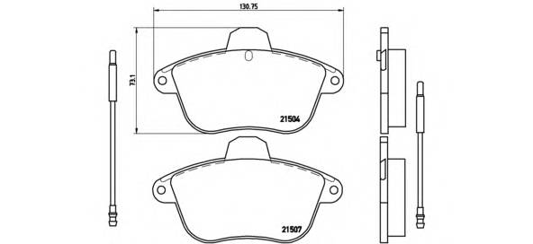 BREMBO P 61 046 Комплект тормозных колодок,