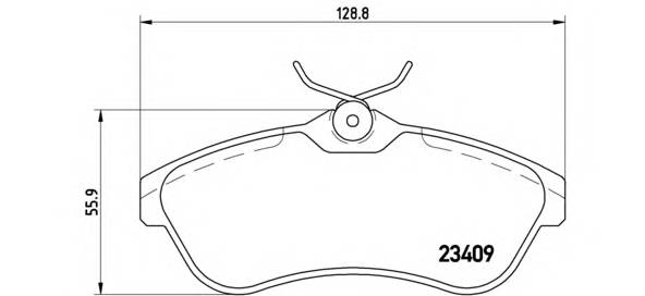 BREMBO P 61 075 Комплект гальмівних колодок,