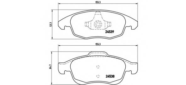 BREMBO P 61 083 Комплект гальмівних колодок,