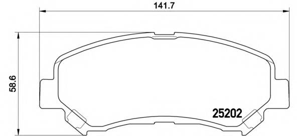 BREMBO P 79 028 Комплект гальмівних колодок,